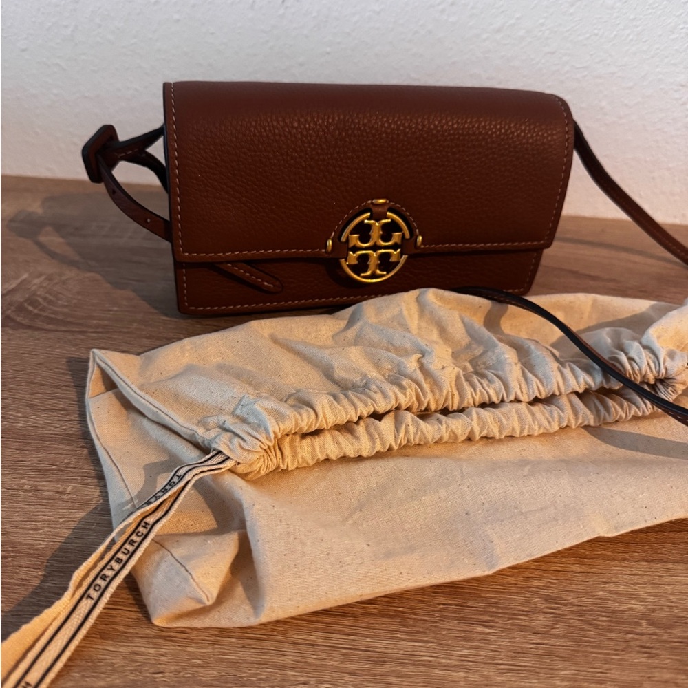 Tory Burch Brown Leather Crossbody Bag